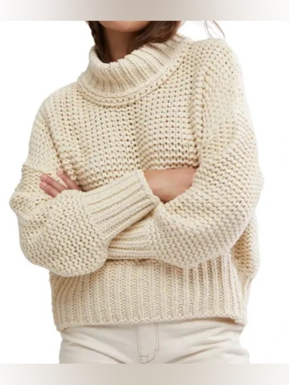 Free People - NEW - My Only Sunshine Chunky Ivory Sweater